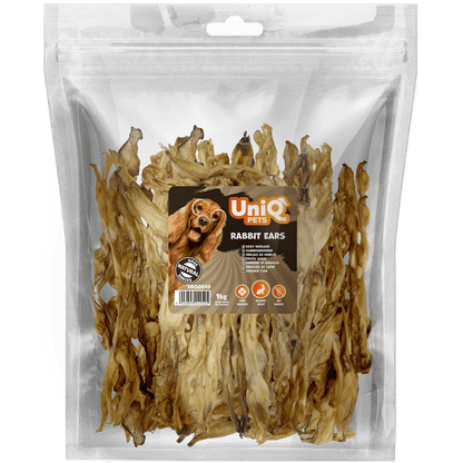 UNIQ PETS poslastice za psa 1 kg, zeće uši. Volcano