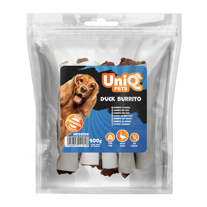 UNIQ PETS poslastice za psa,500 g, burito od patke Volcano