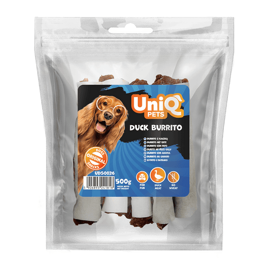 UNIQ PETS poslastice za psa,500 g, burito od patke Volcano