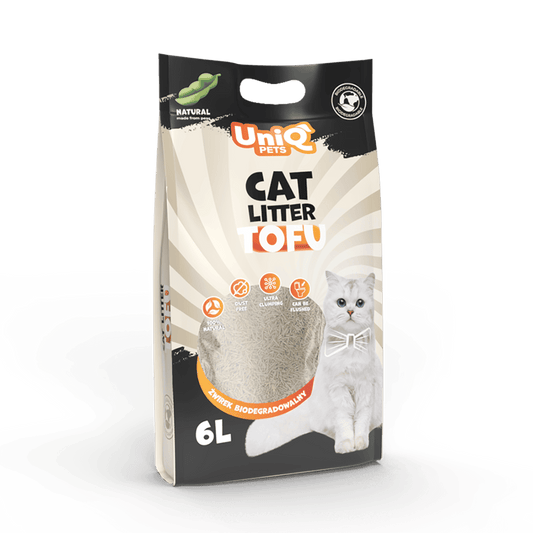 UNIQ PETS tofu biorazgradivi posip za mačke, 2,5 kg / 6L, prirodan Volcano