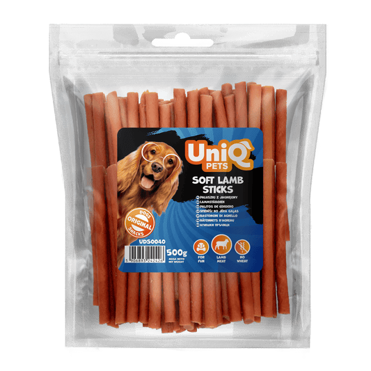 UNIQ PETS grickalice za pse, 500g, mekani štapići od jagnjetine Volcano