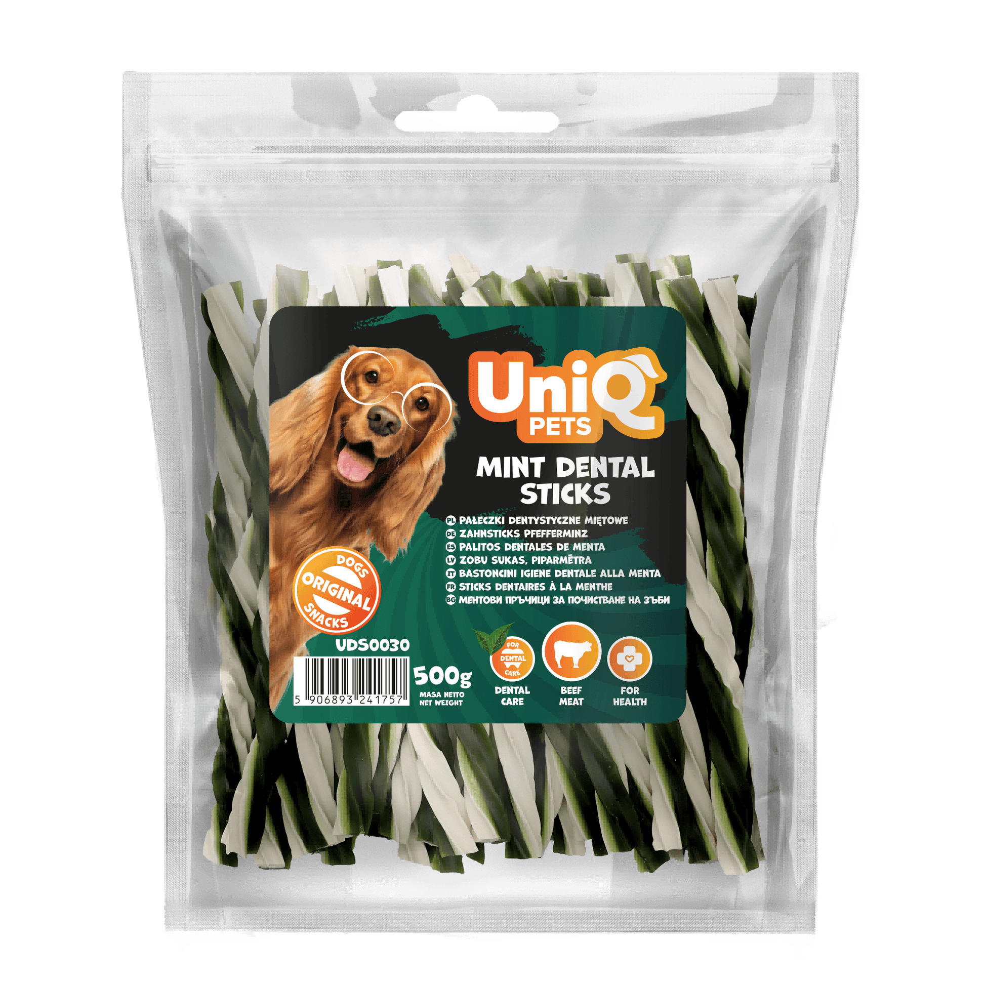 UNIQ PETS grickalice za pse, 500g, dentalne kosti sa ukusom mente Volcano