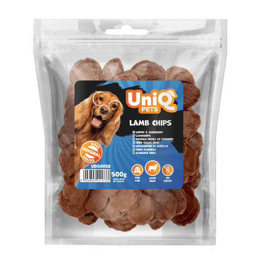 UNIQ PETS poslastice za psa,500 g, čips od jagnjetine Volcano