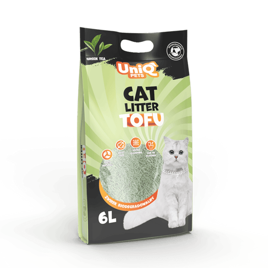 UNIQ PETS tofu biorazgradivi posip za mačke, 2,5 kg / 6L, zeleni čaj Volcano