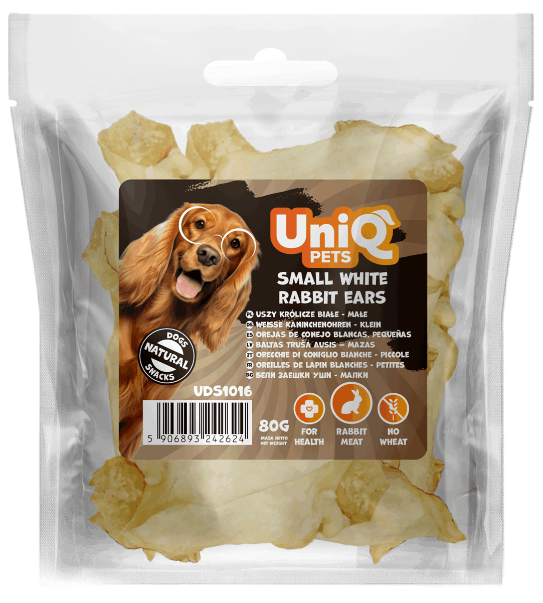 UNIQ PETS grickalice za pse, 80g, male bele zečije uši Volcano