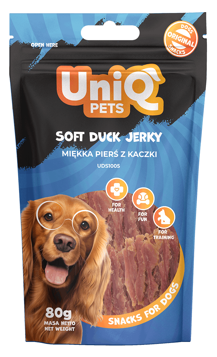 UNIQ PETS grickalice za pse, 80g, mekano sušeno meso od patke Volcano