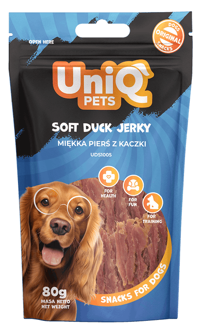 UNIQ PETS grickalice za pse, 80g, mekano sušeno meso od patke Volcano