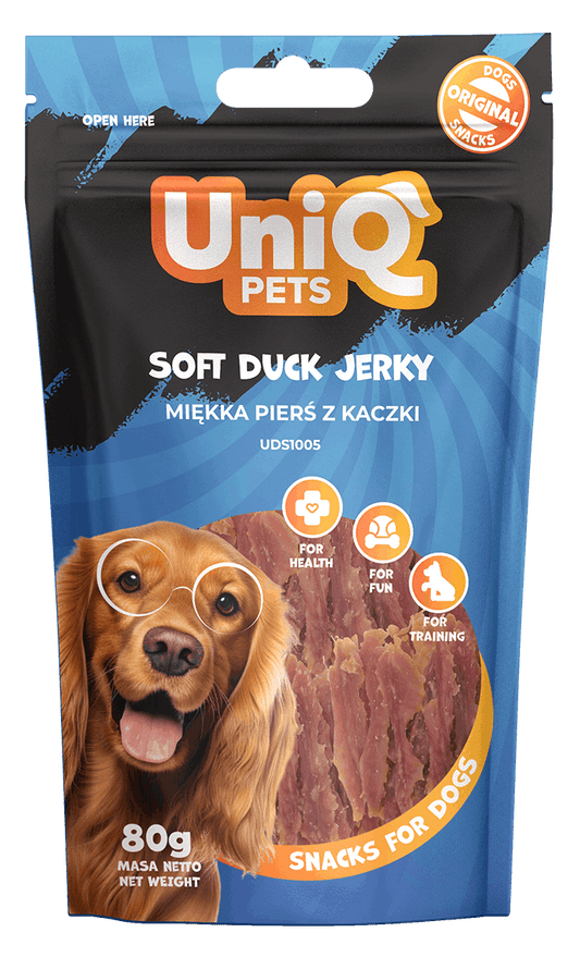 UNIQ PETS grickalice za pse, 80g, mekano sušeno meso od patke Volcano